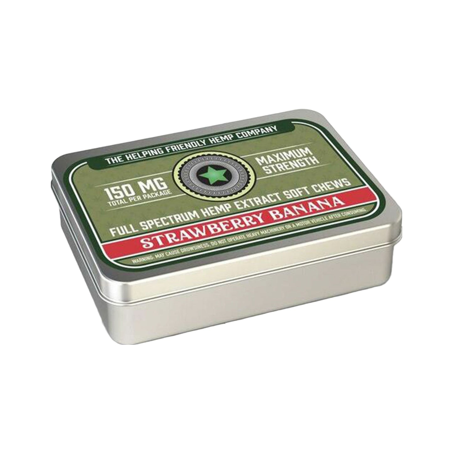 The Helping Friendly Full Spectrum CBD Soft Chews - 150mg Strawberry Banana