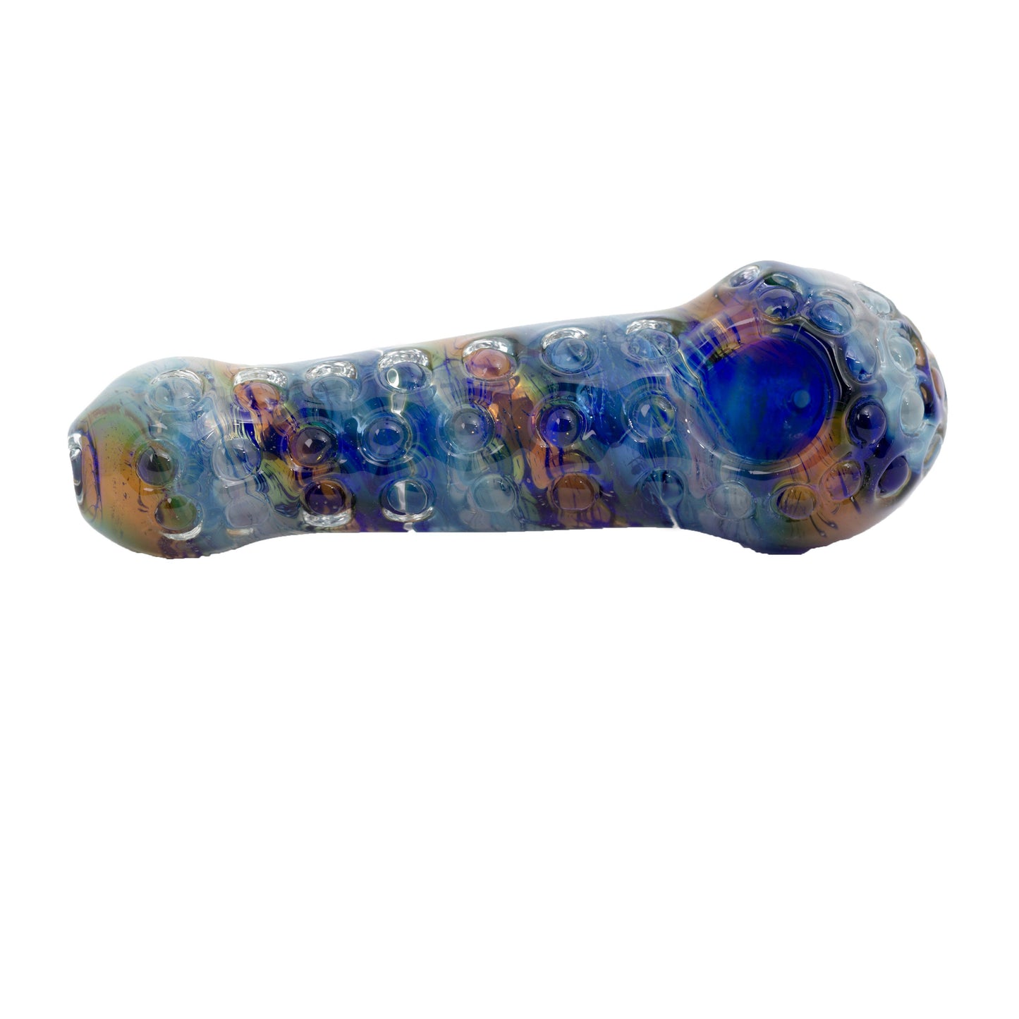 5-inch glass pipe smoking device with textured body for better grip mermaid-inspired ocean look