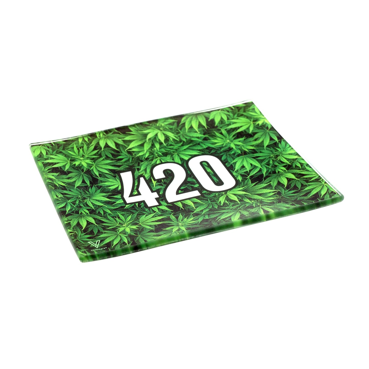 V Syndicate 420 Green Glass Rolling Tray