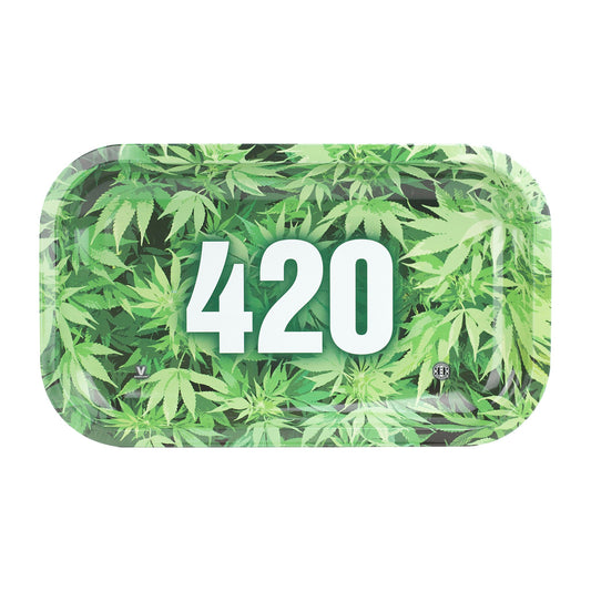 V Syndicate 420 Leafy Metal Rolling Tray 11 Inches