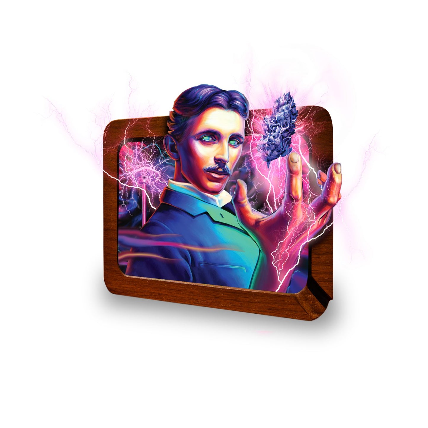 V Syndicate Small High Def Wooden Rolling Tray - 7.5in