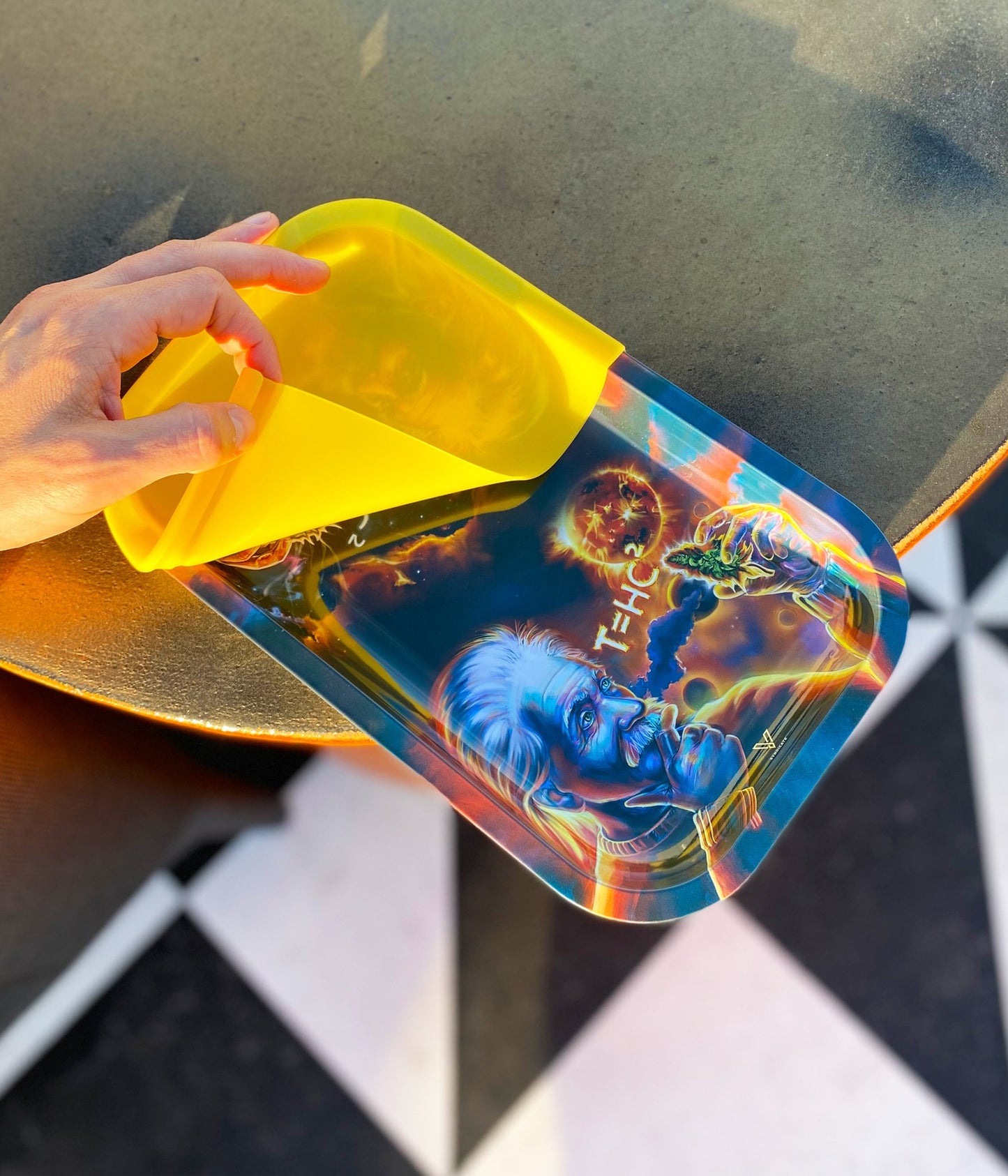 V Syndicate T=HC2 Hybrid Metal Tray w/ Dab Mat