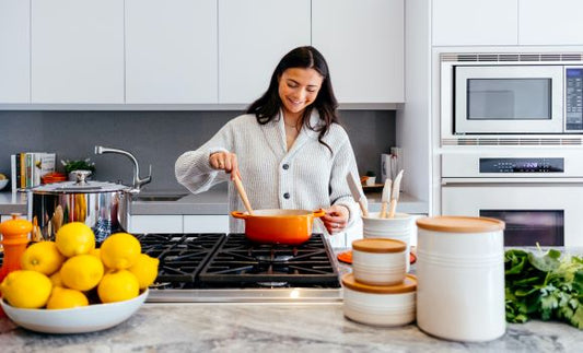 Woman baking homemade edibles