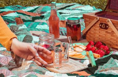 Cannabis picnic with GRAV water bong