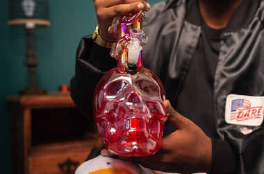 pink skull bong