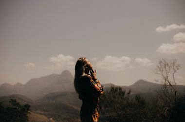 Woman relaxing in the countryside