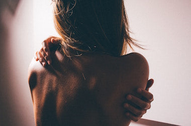 Girl with back pain