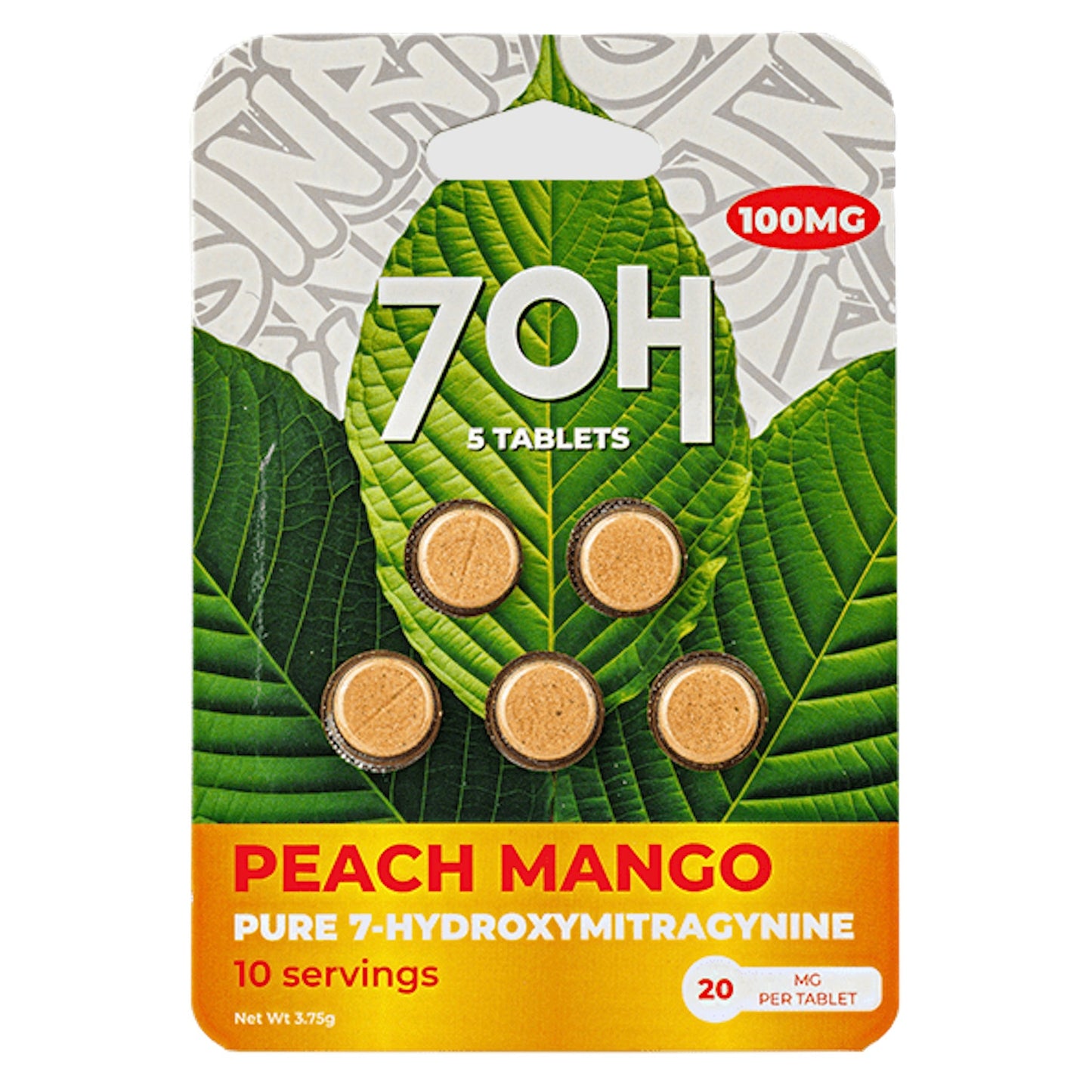 7OH 7-Hydroxy Tablets - 5ct Peach Mango