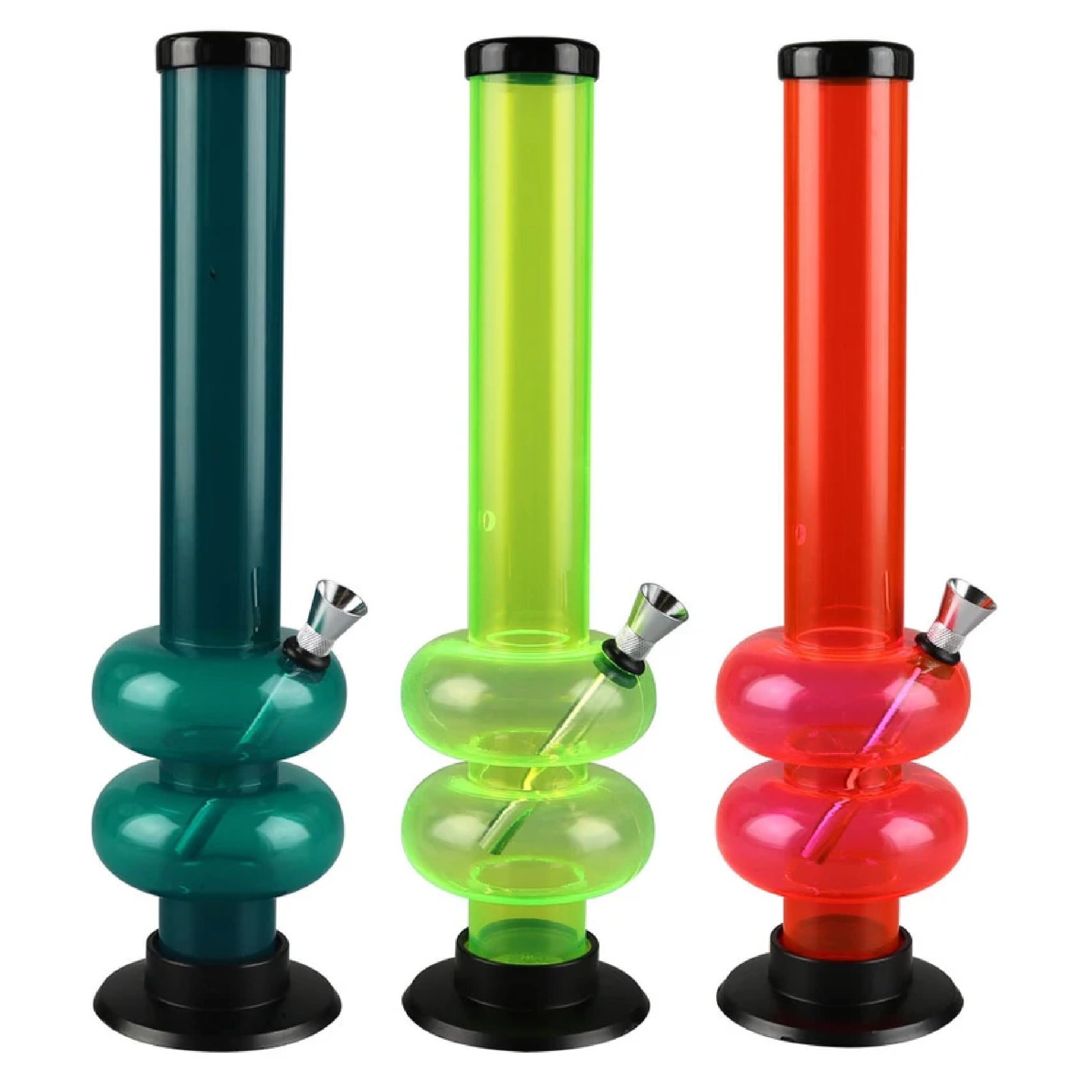 Acrylic Double Bubble Bong - 12in