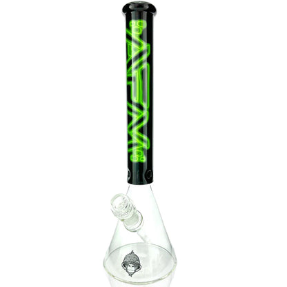 AFM Glass Neon Light Beaker Bong - 16in Green