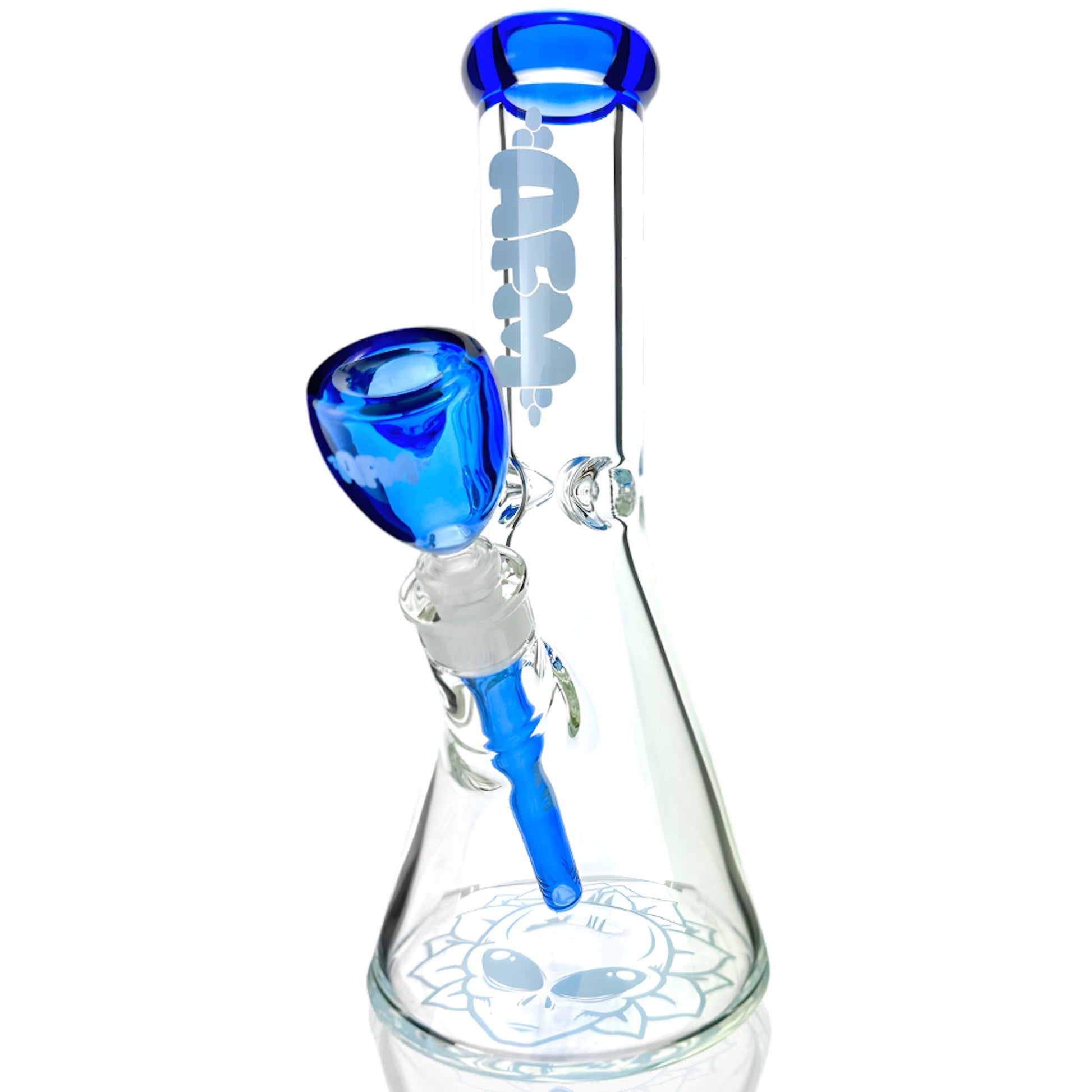 AFM Glass T587 Beaker Bong - 12in Blue