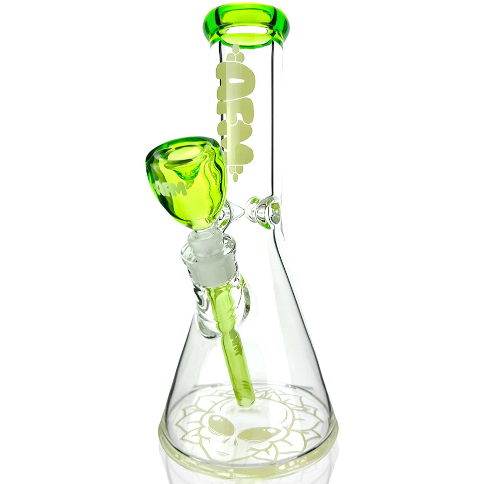 AFM Glass T587 Beaker Bong - 12in Green