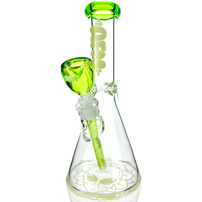 AFM Glass T587 Beaker Bong - 12in Green