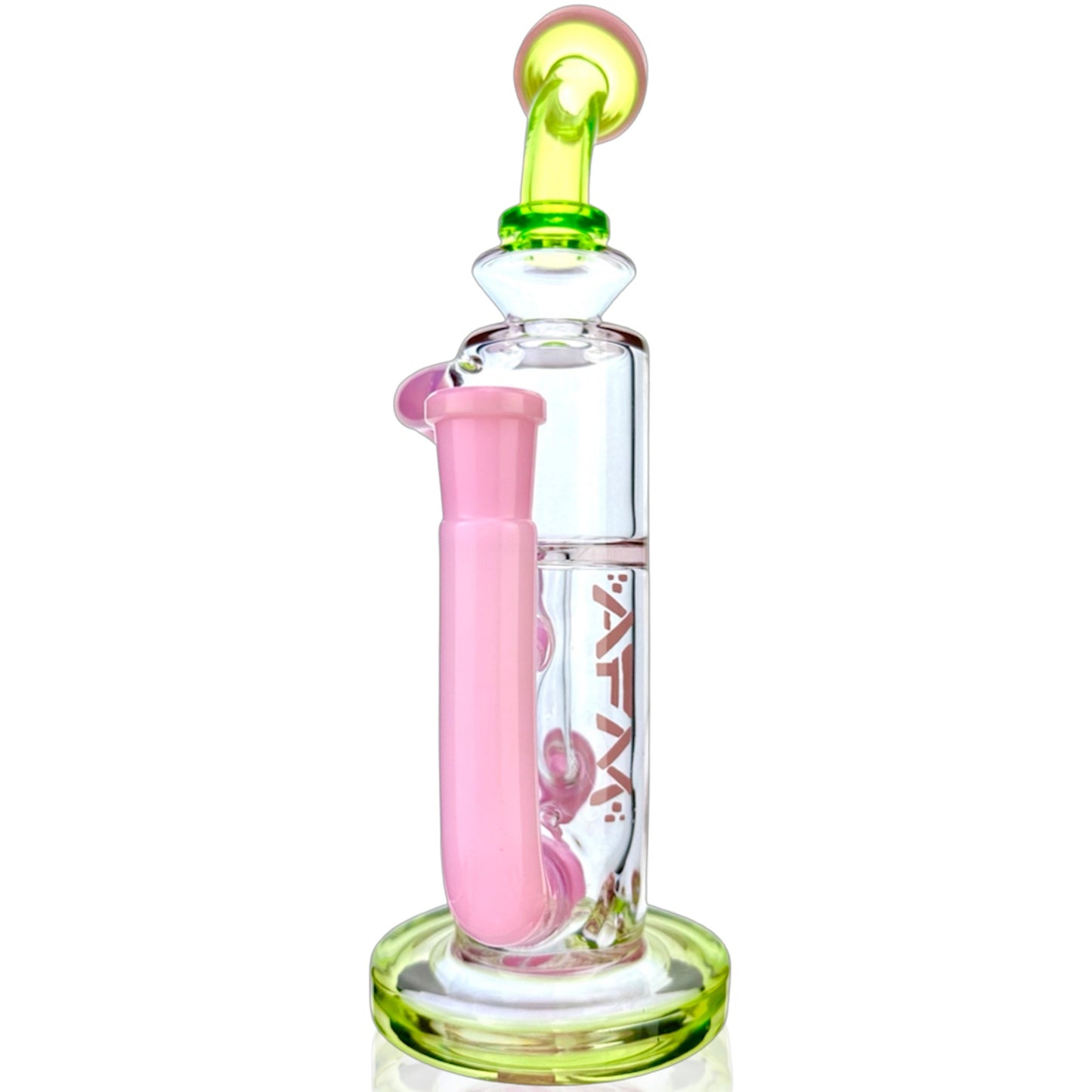 AFM Glass TX104 Recycler Bong - 10in Pink