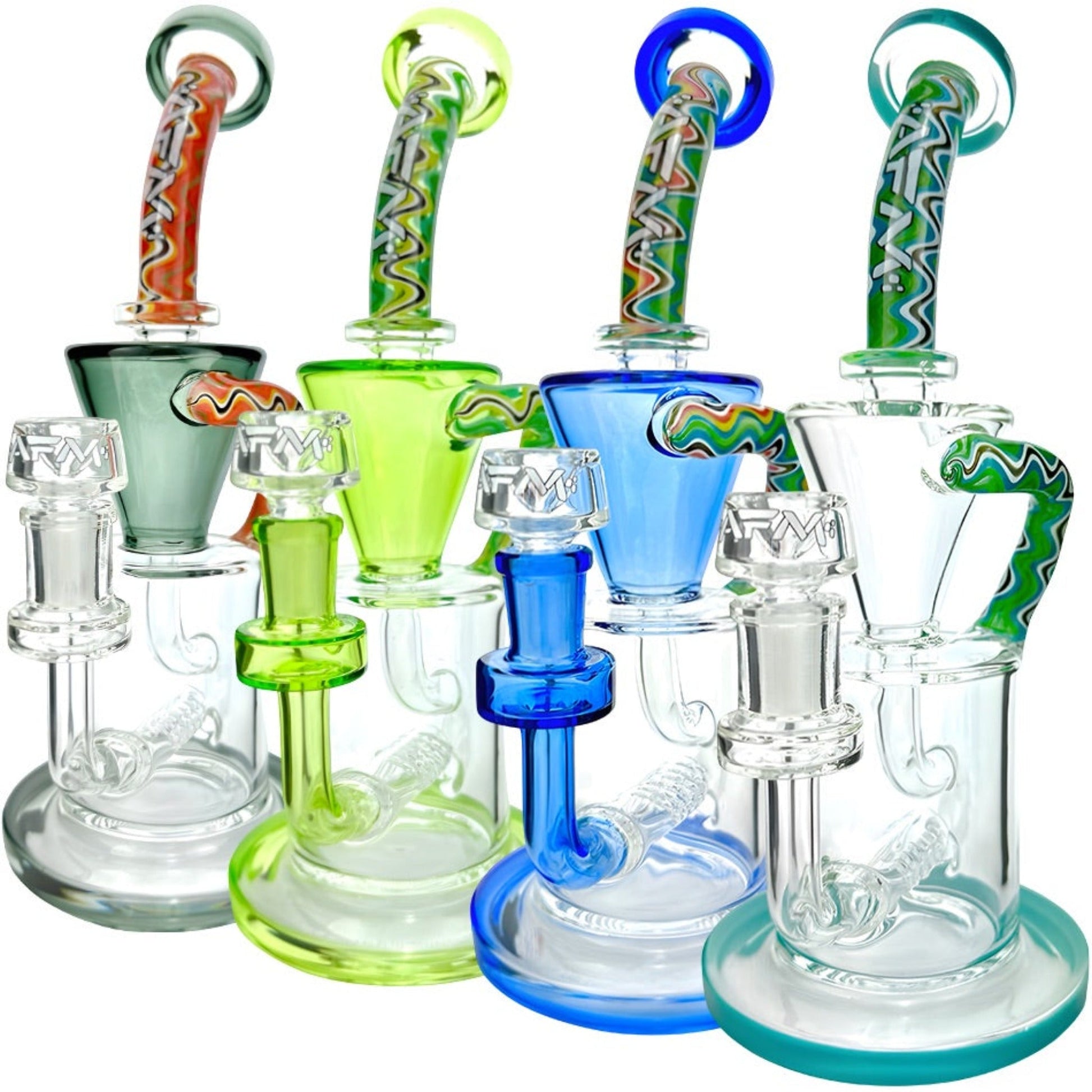 AFM Glass TX617 Recycler Bong - 11in