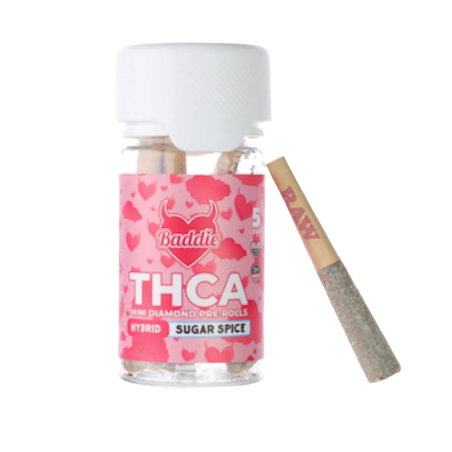 Baddie THC-A Diamond Pre-Rolls - 5ct Sugar Spice (H)