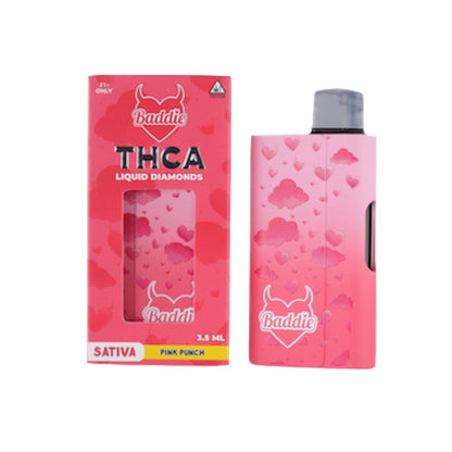 Baddie THC-A Liquid Diamonds Vaporizer - 3500mg Pink Punch (S)