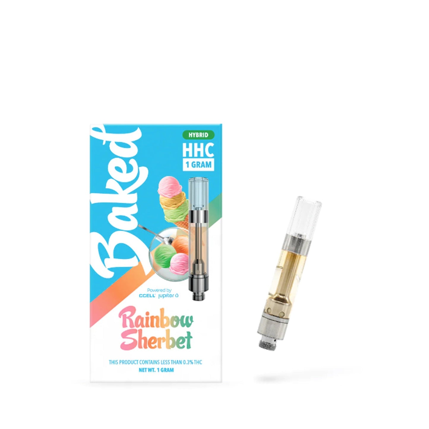 Baked HHC Cartridge - 1000mg Rainbow Sherbet (H)