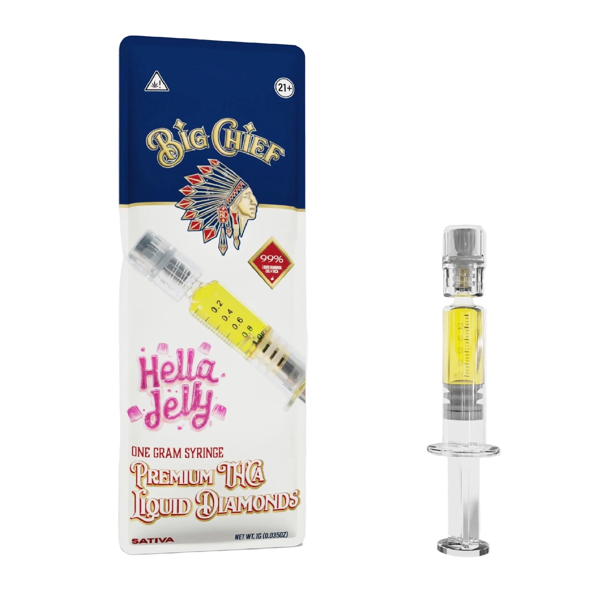 Big Chief 99% Liquid Diamonds THC-A Concentrate Syringe - 1g