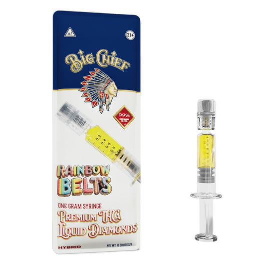 Big Chief 99% Liquid Diamonds THC-A Concentrate Syringe - 1g Rainbow Belts