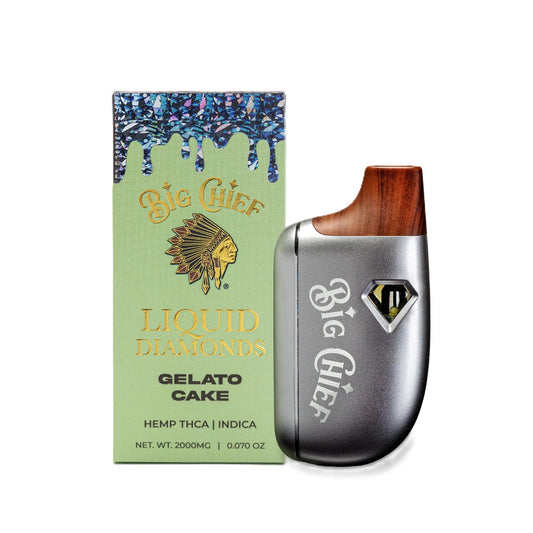 Big Chief 99% Pure Liquid Diamonds Device - 2000mg Gelato Cake / 1 Pack