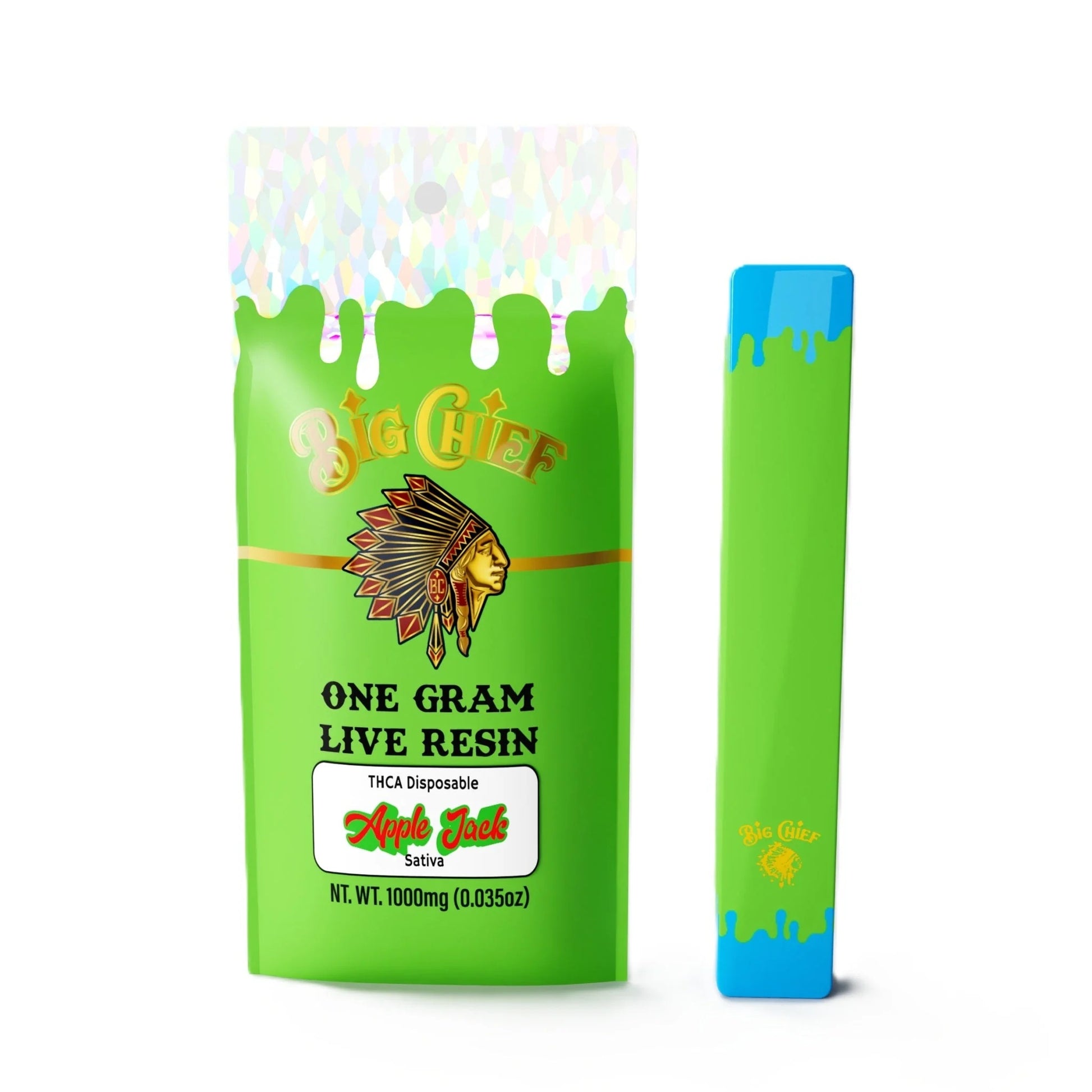 Big Chief Live Resin THC-A Device - 1000mg Apple Jack / 1 Pack