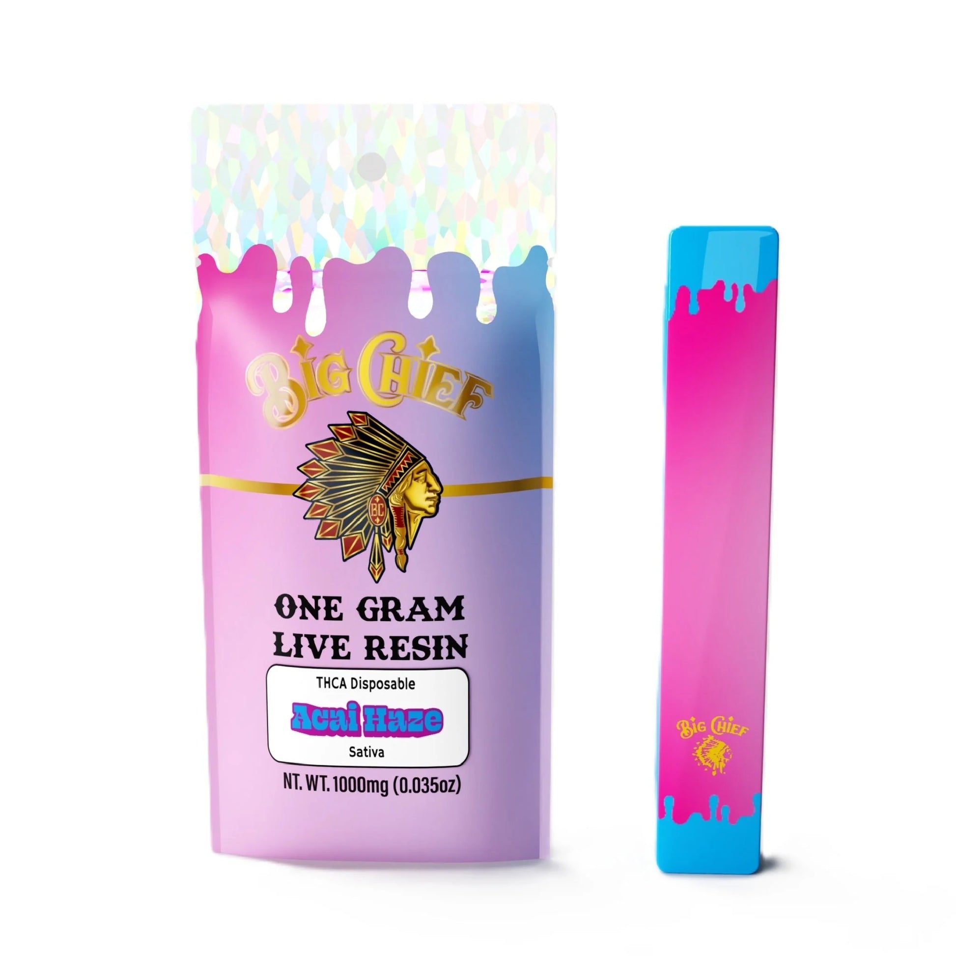 Big Chief Live Resin THC-A Device - 1000mg Acai Kush / 1 Pack
