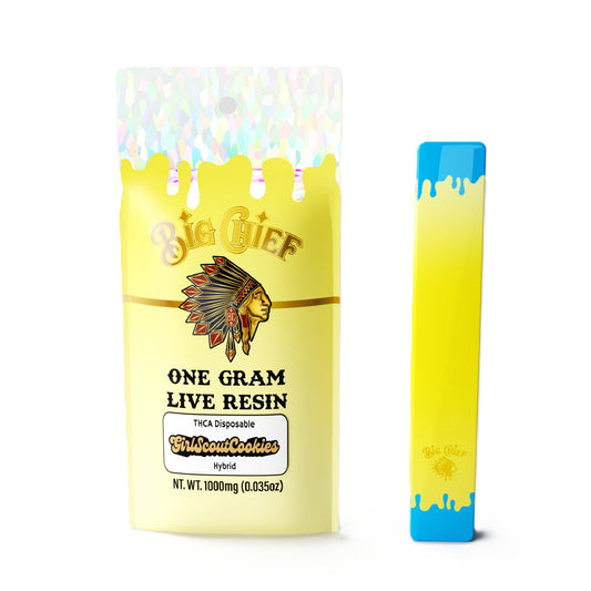 Big Chief Live Resin THC-A Vaporizer - 1000mg Girl Scout Cookies