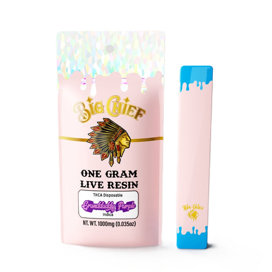 Big Chief Live Resin THC-A Vaporizer - 1000mg Granddaddy Purple