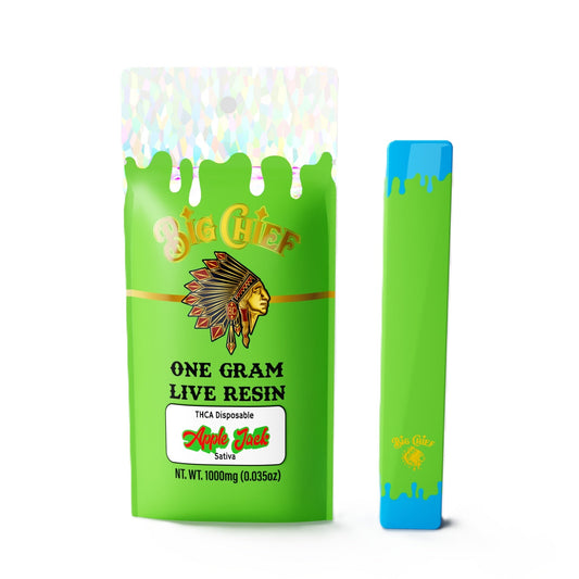 Big Chief Live Resin THC-A Vaporizer - 1000mg Apple Jack