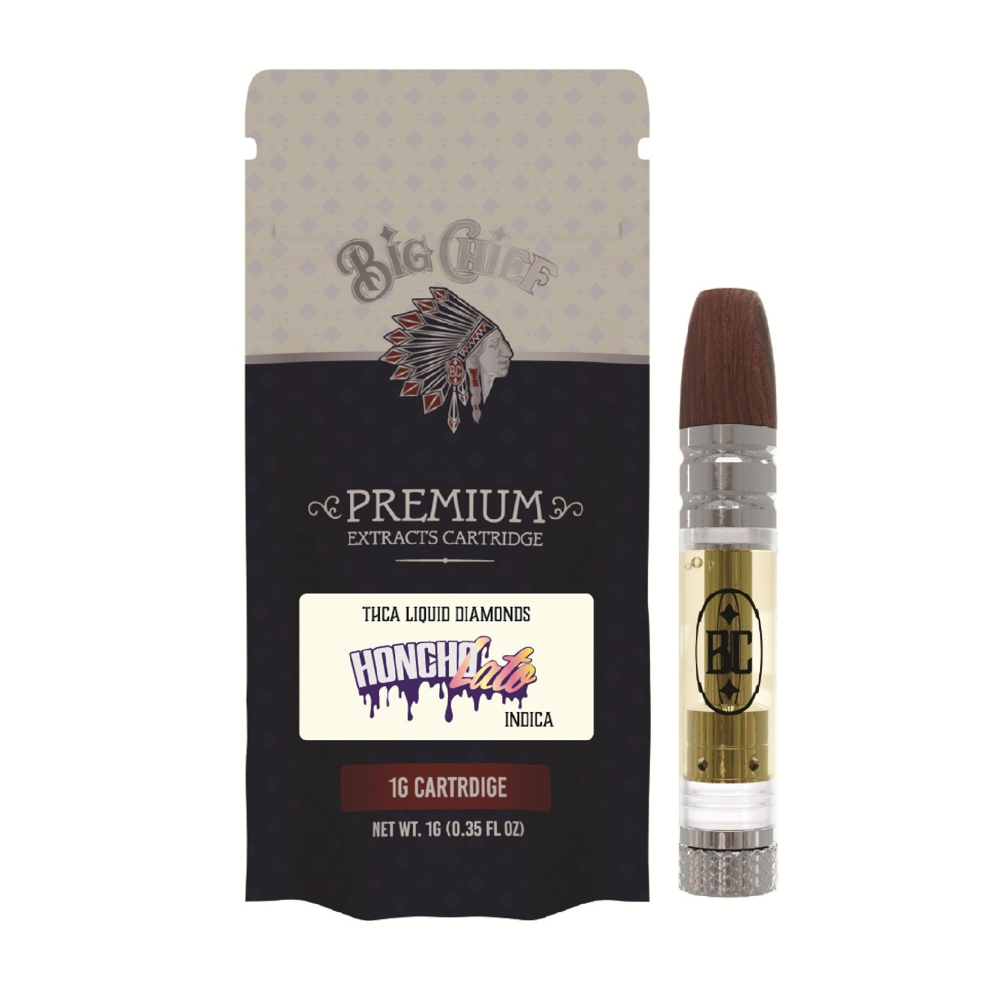 Big Chief Premium Extracts THC-A Cartridge - 1000mg Honcho Lato (I)