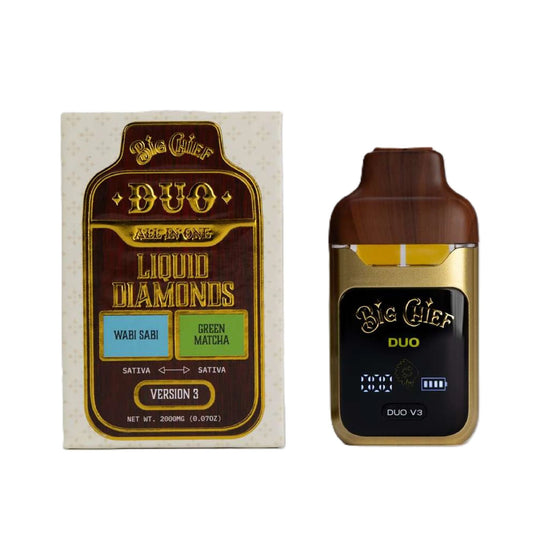 Big Chief THC-A Liquid Diamonds Duos Device- 2000mg