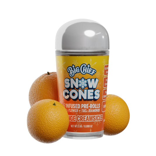 Big Chief THC-A Snow Cone Pre-rolls - 5ct Orange Creamsicle / 1 Pack