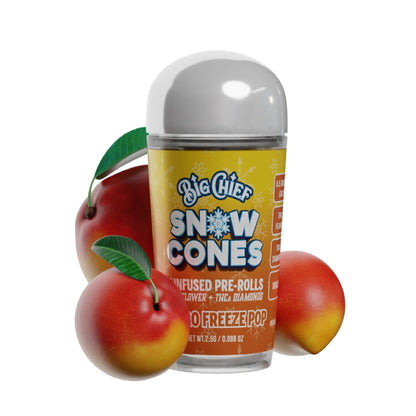 Big Chief THC-A Snow Cone Pre-rolls - 5ct Mango Freeze Pop / 1 Pack