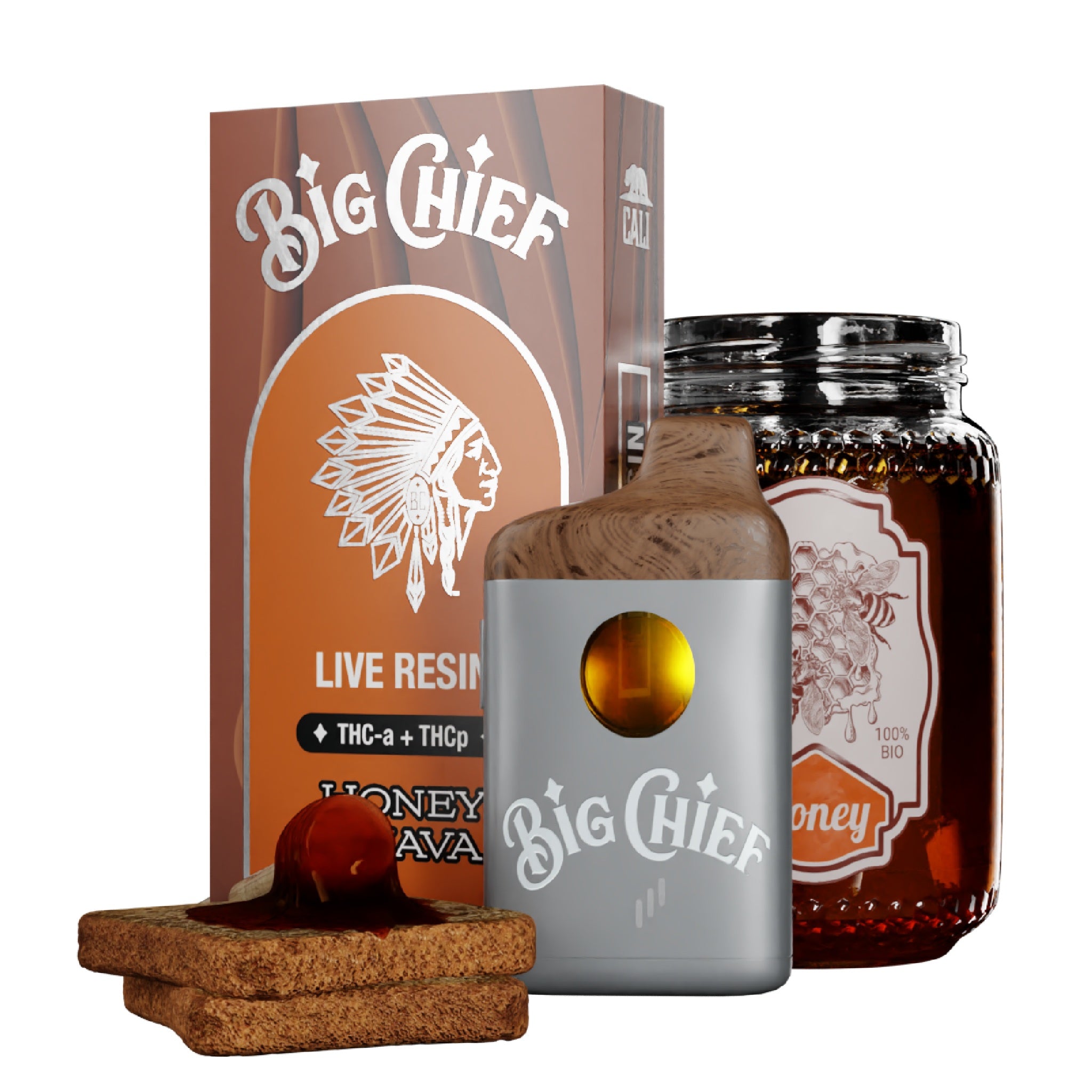 ●BIG CHIEF + THA RUSH Big Chief THC-A + THC-P Vaporizer - 3000mg - Everything 420