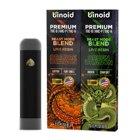 Binoid Beast Mode Blend Vaporizer - 2 Pack Orange & Green Dragon (S/I)