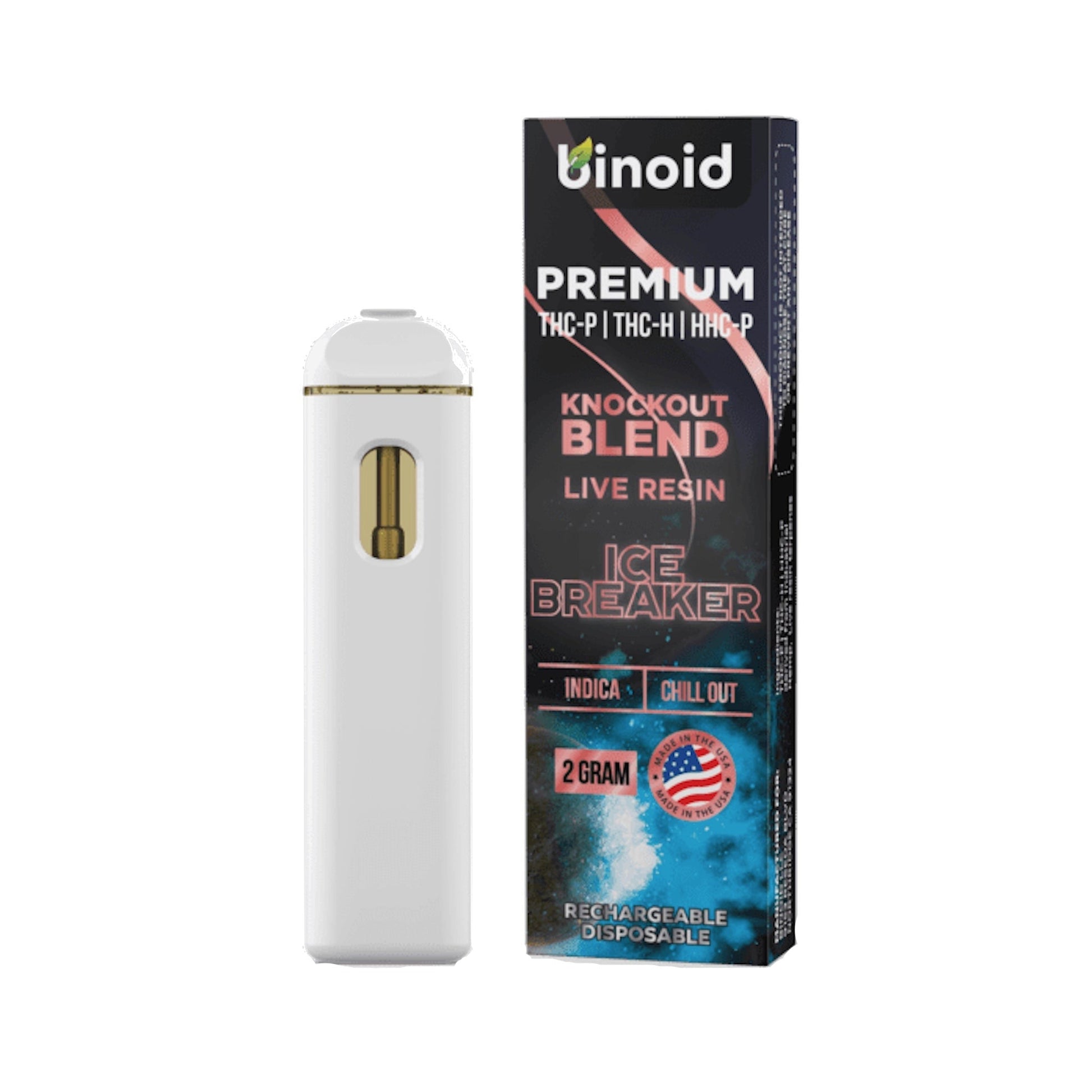Binoid Knockout Blend Vaporizer - 2000mg Ice Breaker (I)