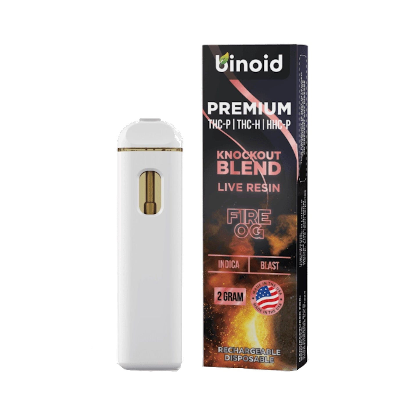 Binoid Knockout Blend Vaporizer - 2000mg Fire OG