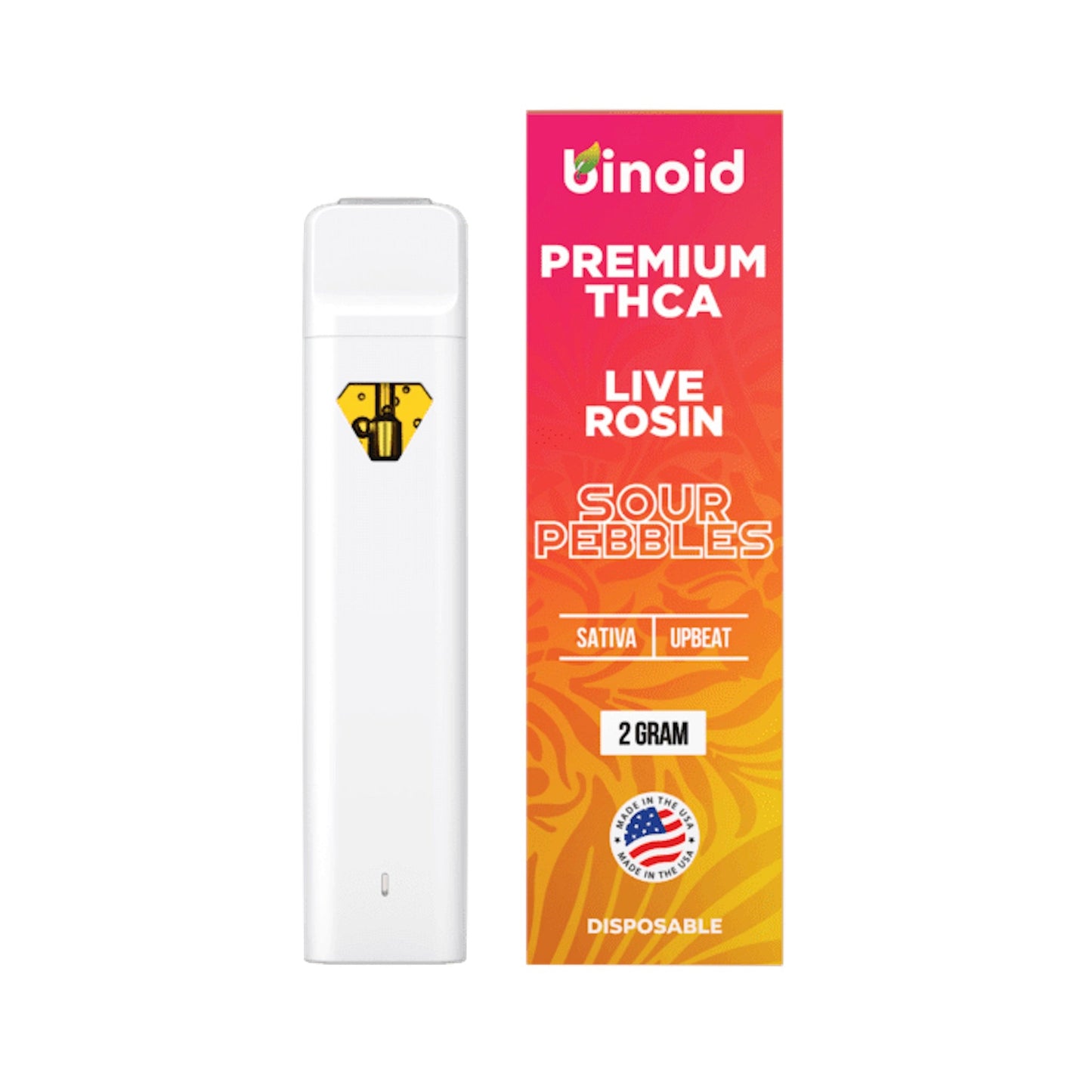 Binoid Live Rosin THC-A Vaporizer - 2000mg Sour Pebbles