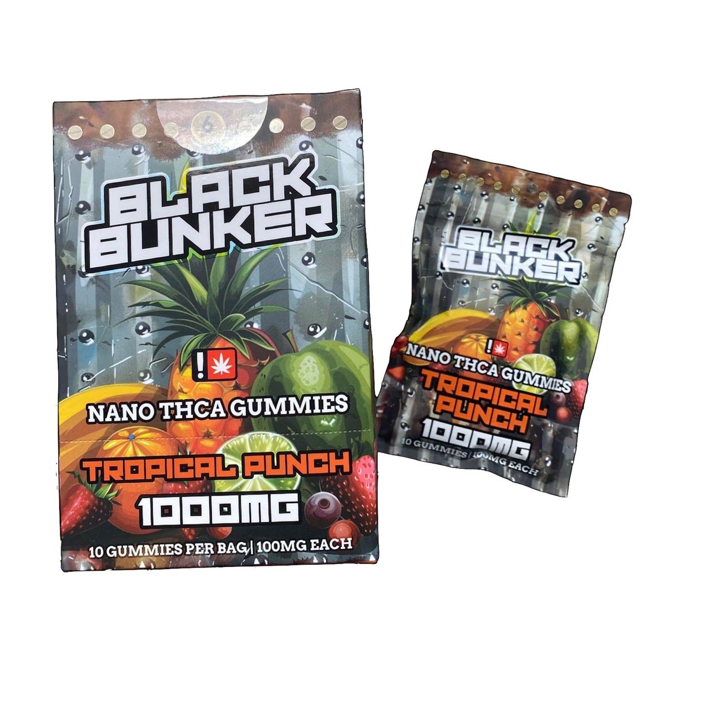 Black Bunker Nano THC-A Gummies - 1000mg (10ct)