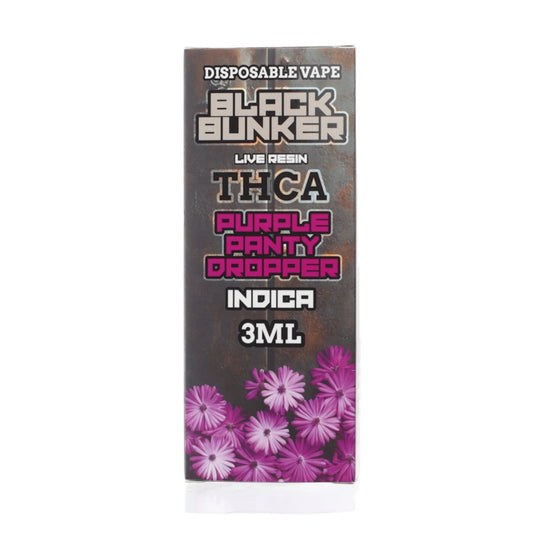 Black Bunker THC-A Live Resin Vaporizer - 3000mg Purple Pany Dropper (I)