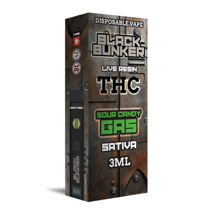 Black Bunker THC Live Resin Device - 3000mg Sour Candy Gas (S) / 1 Pack
