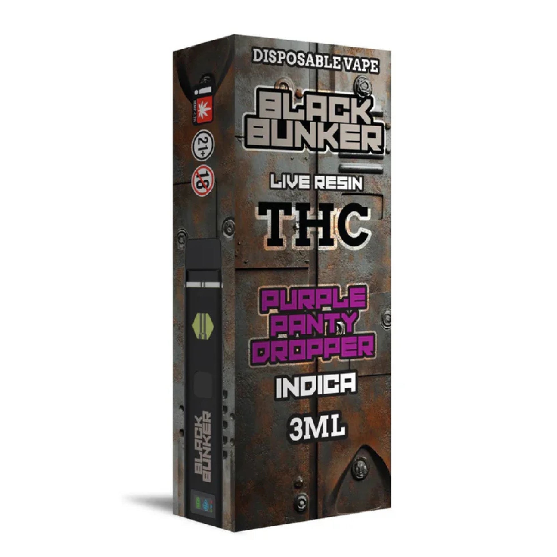 Black Bunker THC Live Resin Vaporizer - 3000mg Purple Pany Dropper (I) / 1 Pack