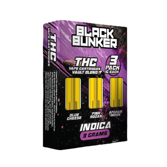 Black Bunker THC Triple Pack Devices - 3000mg Indica Pack