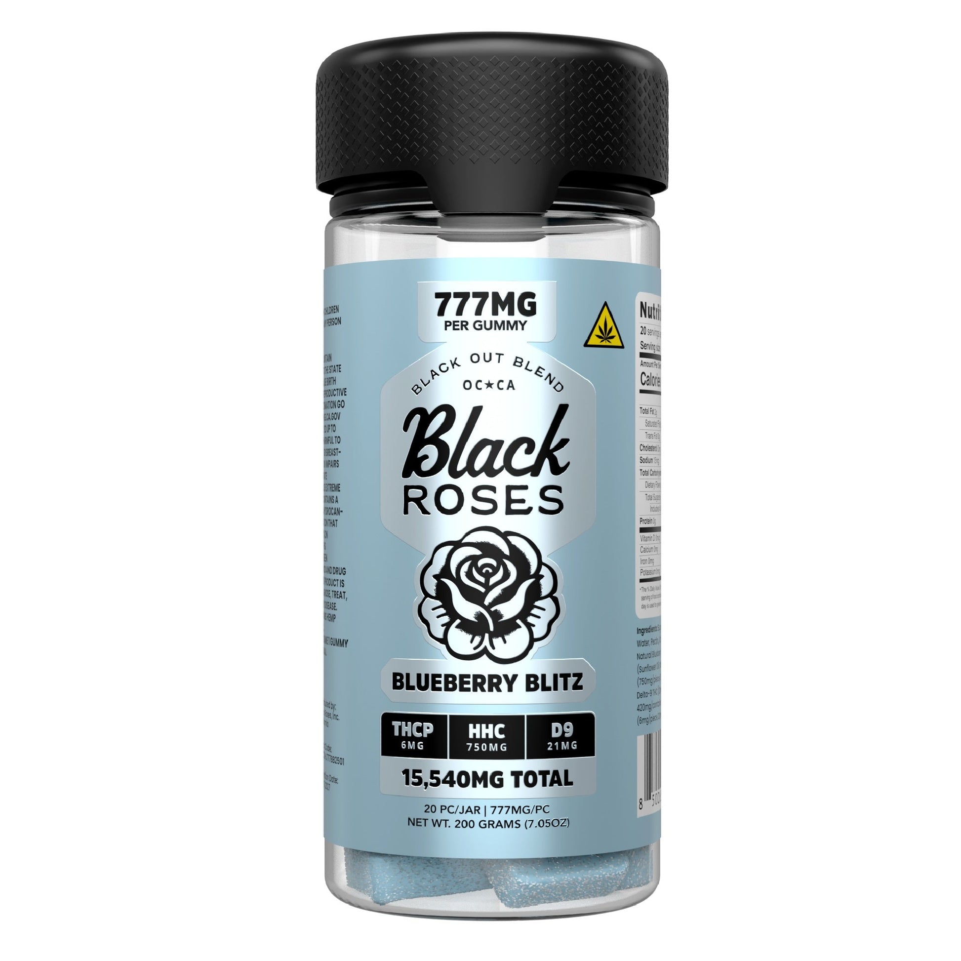 Black Roses Black Out THC-P Gummies - 15,540mg Blueberry Blitz