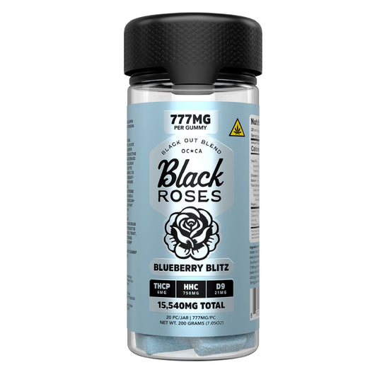 Black Roses Black Out THC-P Gummies - 15,540mg Blueberry Blitz