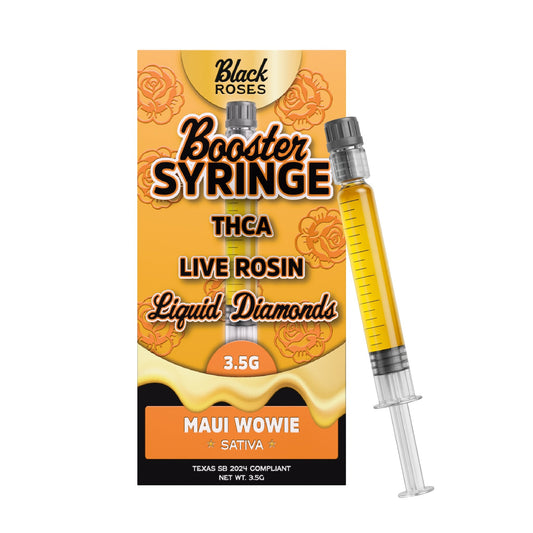 Black Roses Booster Liquid Diamonds THC-A Syringe - 3.5g Maui Wowie (S)