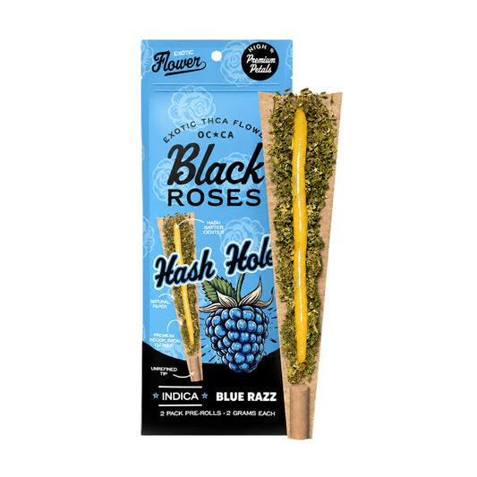 Black Roses Exotic THC-A Hash Holes - 4g (2ct) Blue Razz (I)