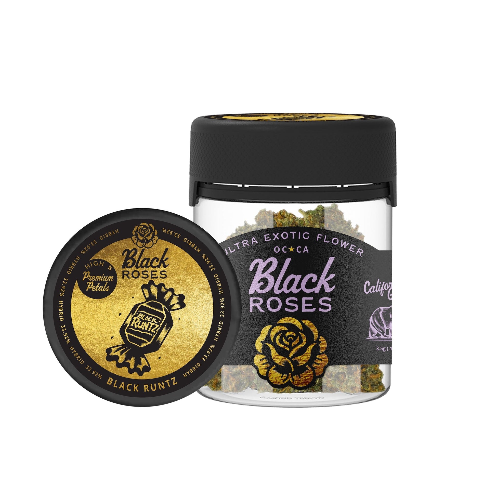 Black Roses Premium Exotic Gold Label Black Runtz THC-A Flower