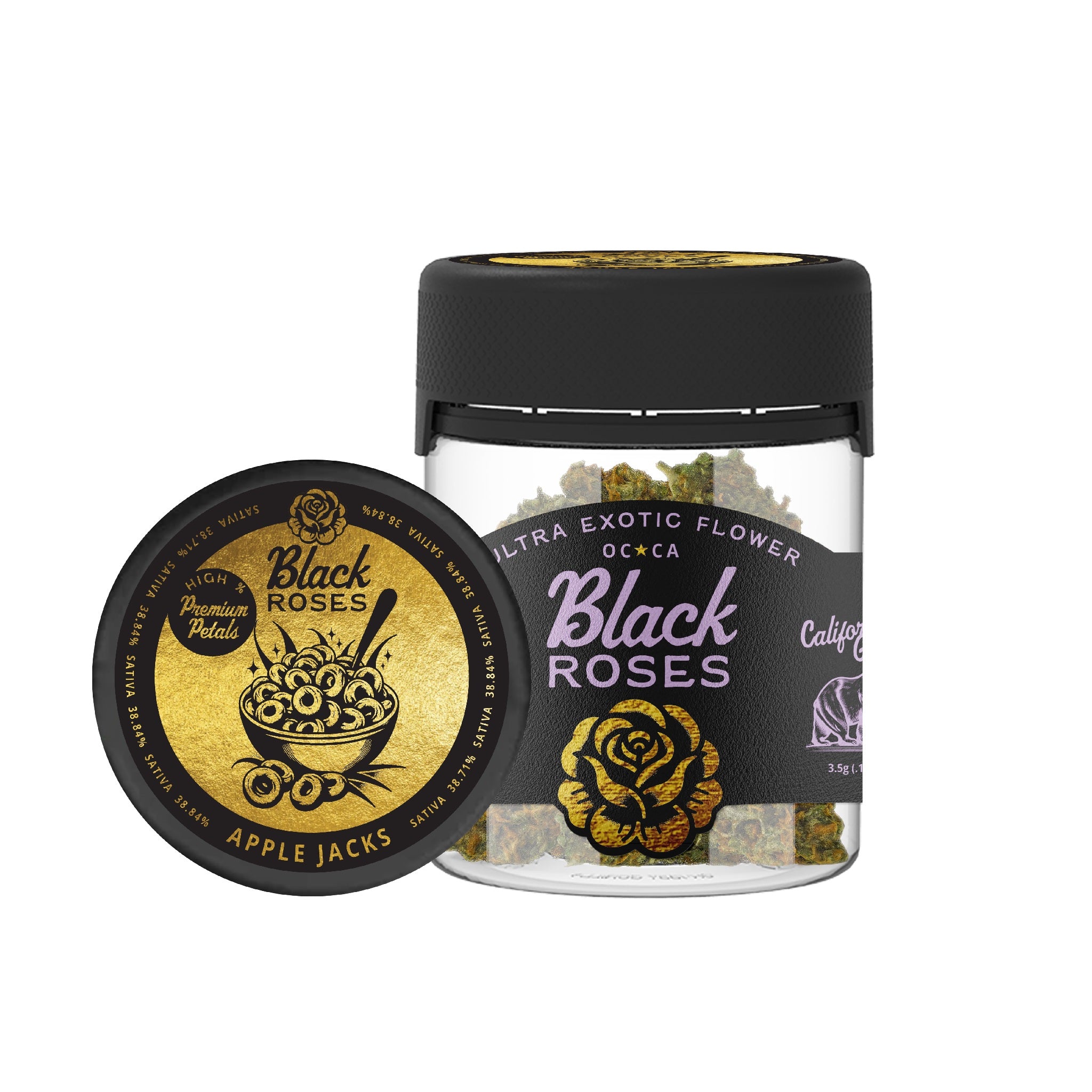 Black Roses Premium Exotic Gold Label Apple Jacks THC-A Flower